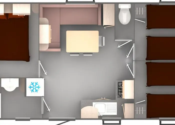 Mobil-home 6 Pers Avec Terrasse A - Api-1-52-973 营地 *